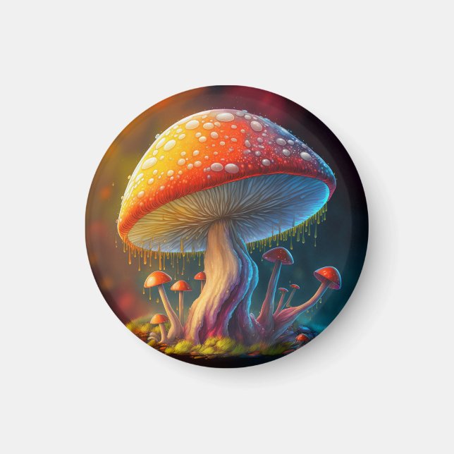 Drippy Amanita Muscaria Magnet (Framsidan)