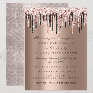 Drips Ro Birthday Möhippa Sweet 16 Classy Inbjudningar