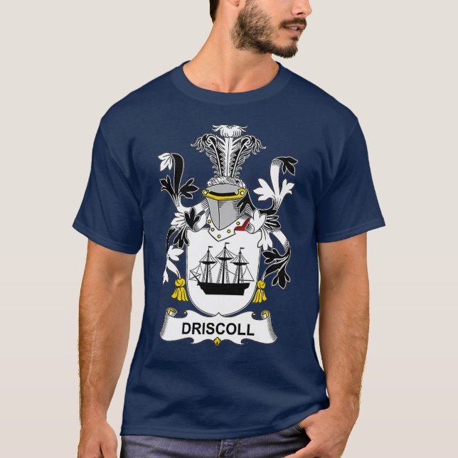 Driscoll Jackar Arm Family Crest T Shirt (Framsida)