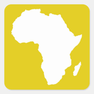 Dristig afrika för guld- vallmo fyrkantigt klistermärke