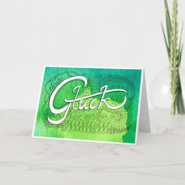 Dritte Regel der Gelassenheit – GLÜCK Faltkarte Tack Kort (Framsida)