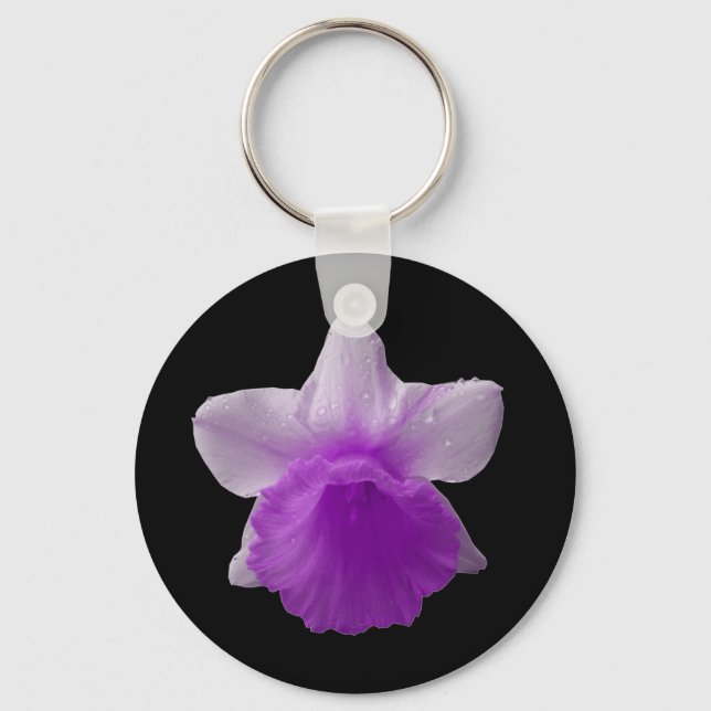Driv Daffodil Lila Keychain Nyckelring (Framsida)