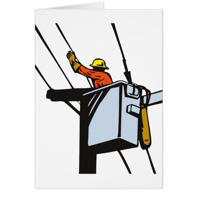 Driva arbetaren för hälsningskort (Framsidan)