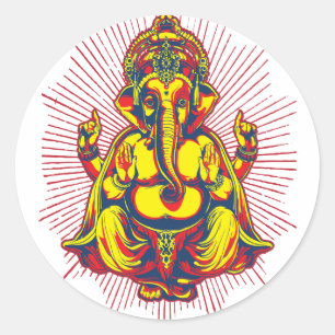 Driva av Ganesh Runt Klistermärke