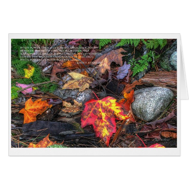 Driva av poesi hälsningskort (Framsidan Horizontal)