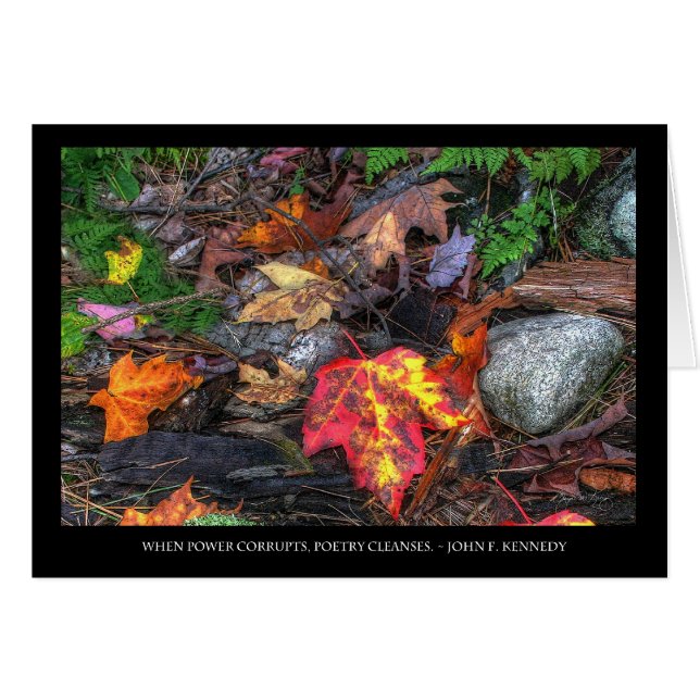 Driva av poesi hälsningskort (Framsidan Horizontal)