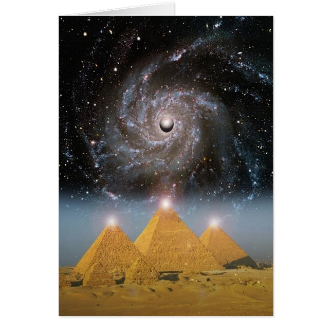 driva av pyramiden hälsningskort (Framsidan)