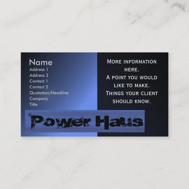 Driva husvisitkorten visitkort (Framsida)