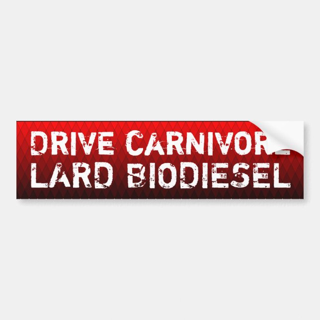 Driva köttätare, ister biodiesel bildekal (Framsidan)