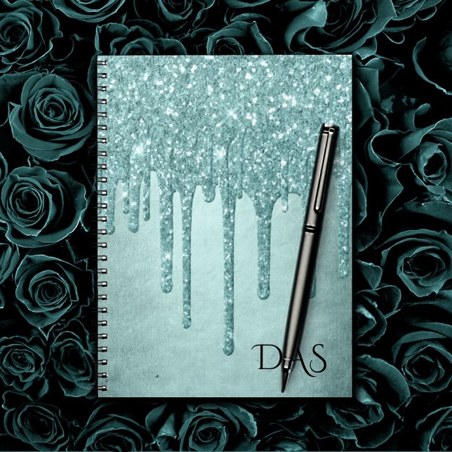 Driva Luxe Glitter | Monogram för färgad måltid Anteckningsbok (Skapare uppladdad)