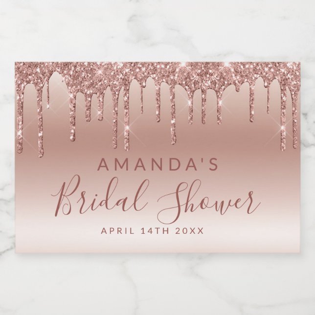 Driva mini-mousserande Vin-etiketten Ro Guld (Enkel etikett)