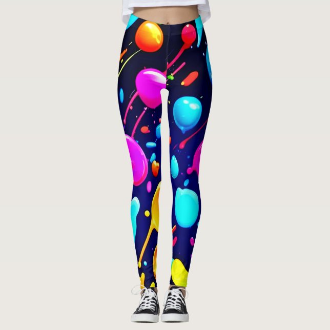 Driva Neon Bläck Aesthetic Leggings (Framsida)