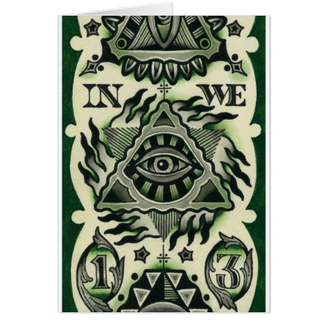 Driva ögat hälsningskort (Framsidan)