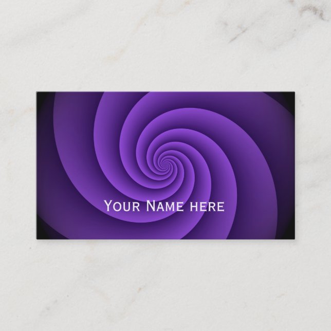 Driva spiralFractalmönster - violet Visitkort (Framsida)