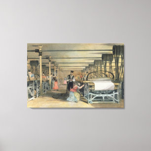 Driva vävstolen som väver, 1834 canvastryck