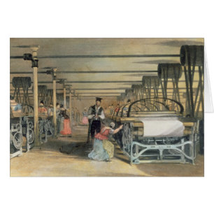 Driva vävstolen som väver, 1834 hälsningskort