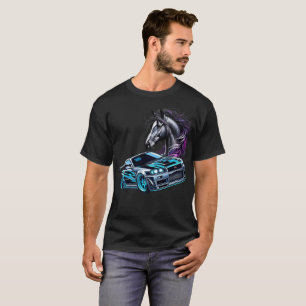 drivande manar-skjortor med biltrimning t shirt