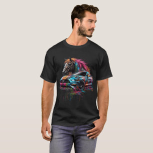 drivande manar-skjortor med biltrimning t shirt