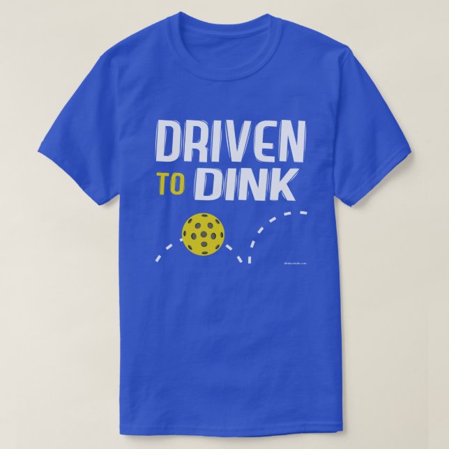 "Drivande till den Dink" Pickleball skjortan T-shirt (Design framsida)