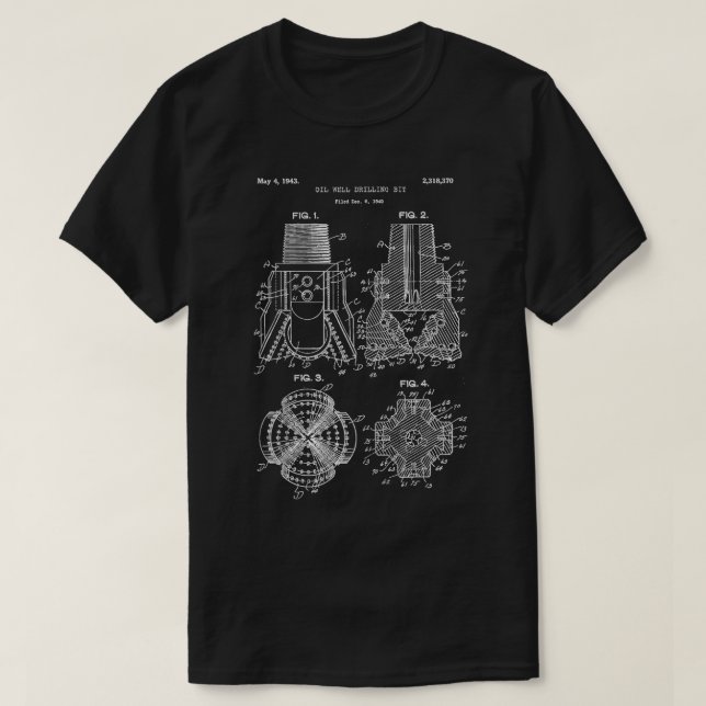 Drivbit Blueprint Petroleum Ingenjör Oilfield T Shirt (Design framsida)