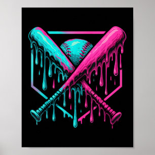 Drivbojor Baseball Fladdermus och Poster