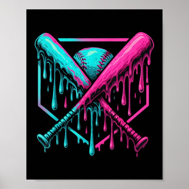 Drivbojor Baseball Fladdermus och Poster (Framsidan)