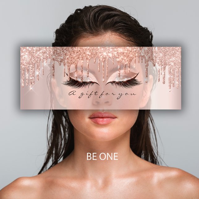 Drivbordscertifikat Ro Spark Lash Makeup Small Litet Visitkort (Gift Certificate Drip Rose Spark Lash Makeup Small)