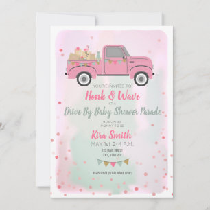 Drive By Baby Shower Parad Social Distansering Fli Inbjudningar