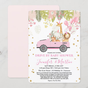 Drive By Baby Shower Virtuell Baby Shower Inbjudningar