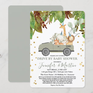 Drive By Baby Shower Virtuell Baby Shower Inbjudningar