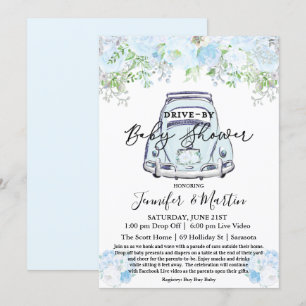 Drive By Baby Shower Virtuell Baby Shower Inbjudningar