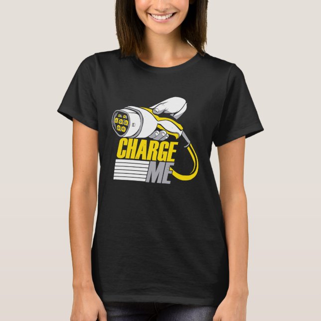 Drive Electric Cars EV Electric Vehicle T Shirt (Framsida)