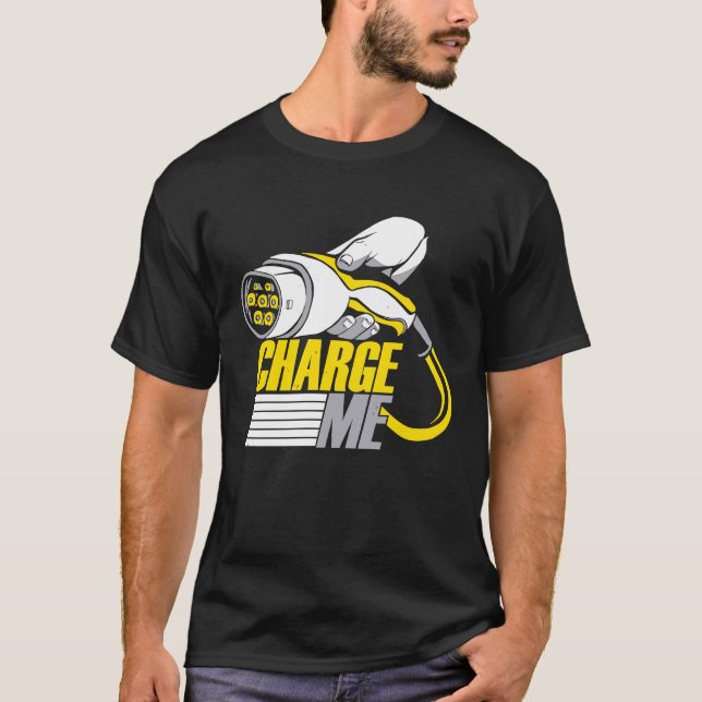 Drive Electric Cars EV Electric Vehicle T Shirt (Framsida)
