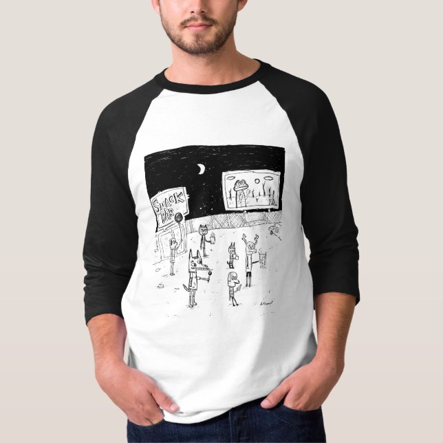 Drive-In Movie Critters T Shirt (Framsida)