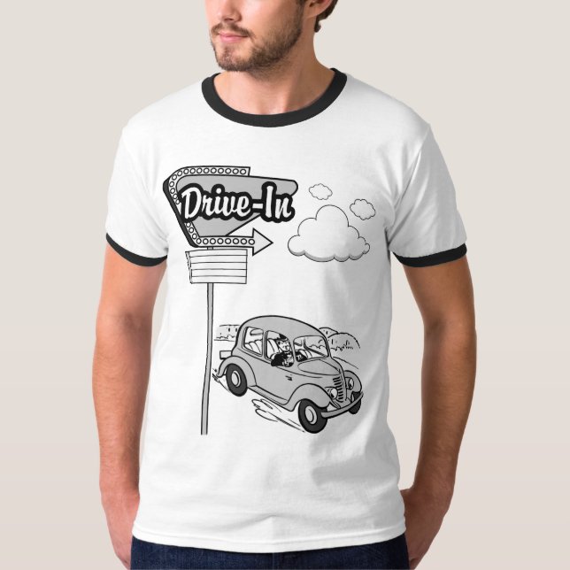 {Drive In} Tecknad Graphic T-Shirt (Framsida)