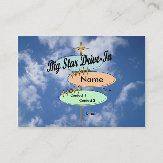 Drive-in- visitkort (Framsida)