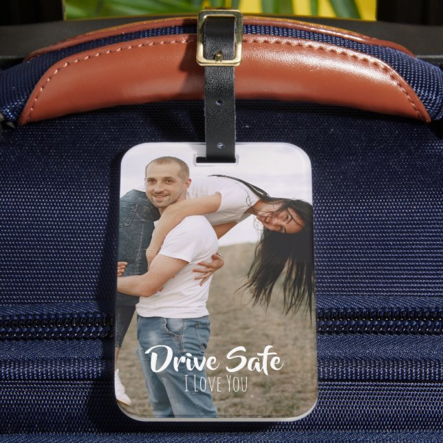 Drive Safe I Love You Custom Gifts For Couples  Bagagebricka (Framsida Insitu 2)