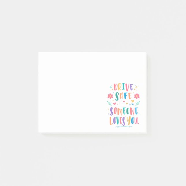 Drive safe someone loves you post-it block (Framsida)