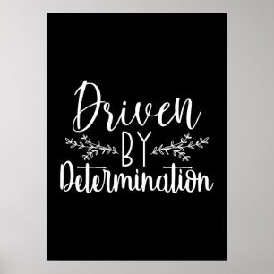 Driven av Determination - Hustle, Gym, Success Poster