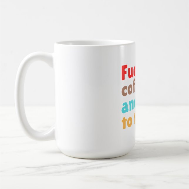 Driven av kaffe och redo att undervisa – kaffemugg (Vänster)