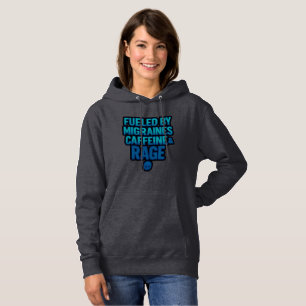 Driven av migrän, koffein och ilska hoodie t shirt