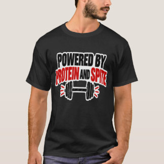 Driven Av Protein Och Illvilja Rolig Gymträning T Shirt