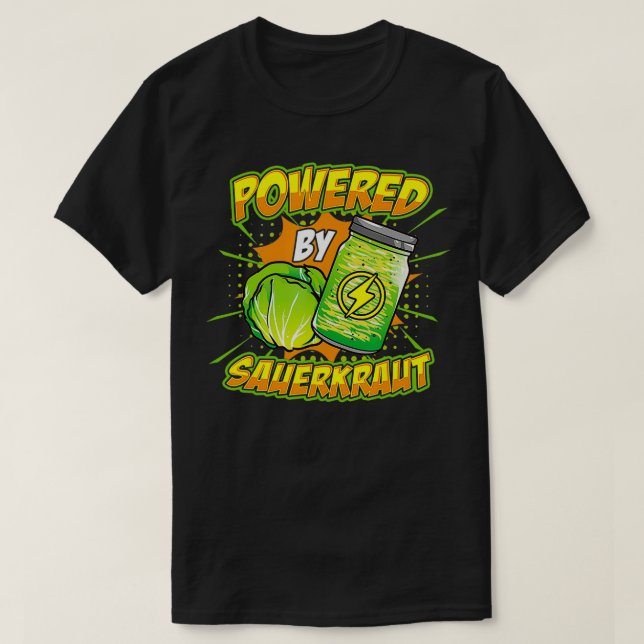 Driven av Sauerkraut Sour Fermented Cabbage Vget T Shirt (Design framsida)
