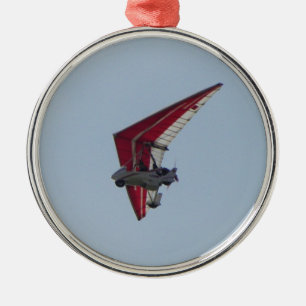 Driven hängningglidflygplan julgransprydnad metall