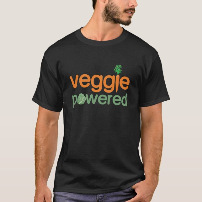 Driven vegetarian för Veggie grönsak Tee Shirt (Framsida)