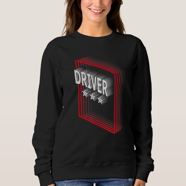 Driver Job Title Appreciation Retro T Shirt (Framsida)
