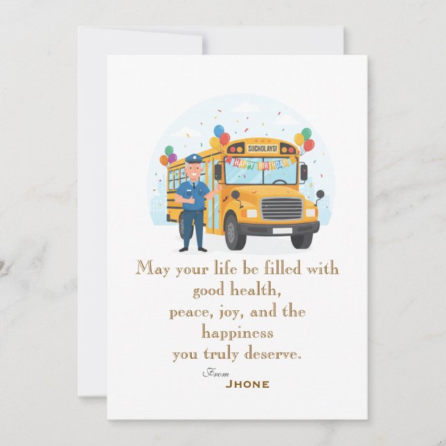 Driver's birthday kort (Framsida)