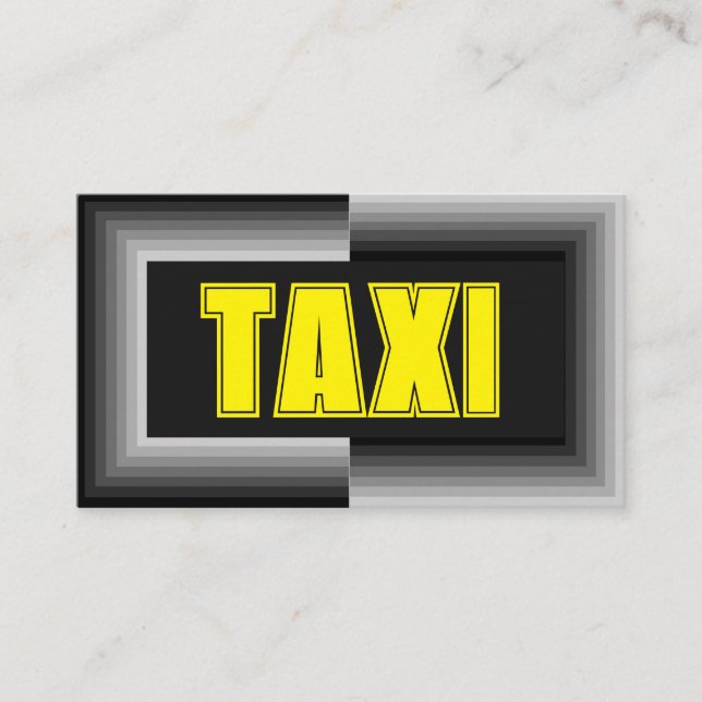 Drivförarhytten för grått ramar gult TAXI Visitkort (Framsida)