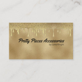 Drivgarnsproppen Boutique eller Jewelry i guld Gli Visitkort