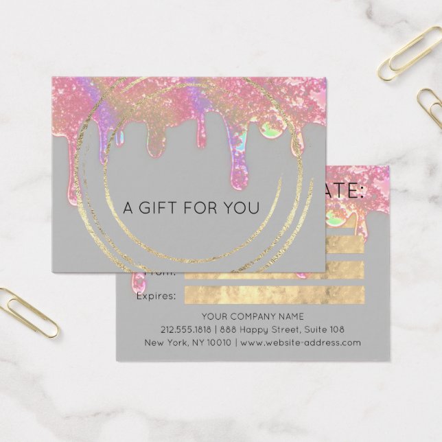 Drivholograf för handcertifikat för skönhetshår visitkort (Kontor)